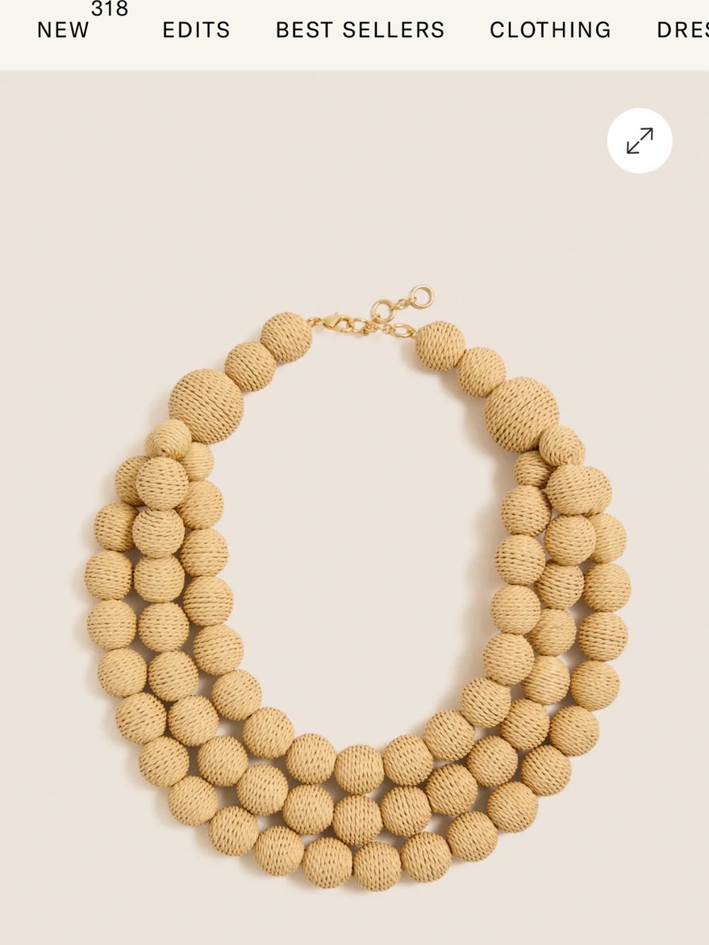 Tuckernuck raffia Multi-Strand Wrapped Bead Necklace - Picture 1 of 7